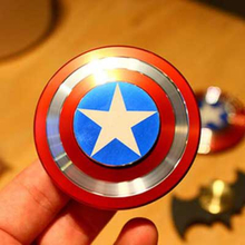 Hand Fidget Toy Captain America Shield Hand Spinner Metal Finger Stress reduce H