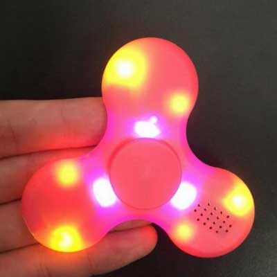 Bluetooth Audio Hand Spinner with LED Light and music ,can connect mobile phone,