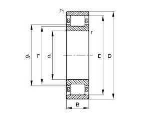 SKF bearing NU1005 single row cylindrical roller bearing-25*47*12mm