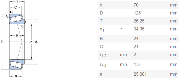 Janpan NSK bearing 30214 high-precision tapered roller bearing - NSK bearings