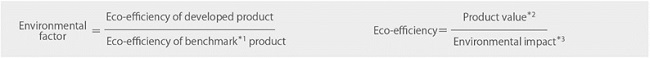 (2) Calculation method for environmental factors and eco-efficiency