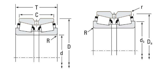 Tapered double outer L217849/L217810D Tapered roller bearing