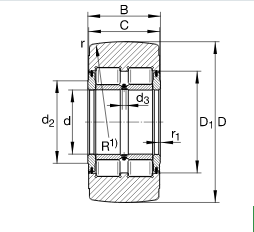 Original NNTR 55X140X70. 2ZL - Doule row cylindrical roller bearing