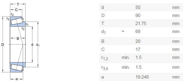 HR30210J single row tapered roller bearing with best price on sale- NSK bearings