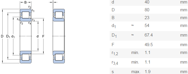 SKF NJ2208 cylindrical roller bearing with best price in rich stock - SKF bearings